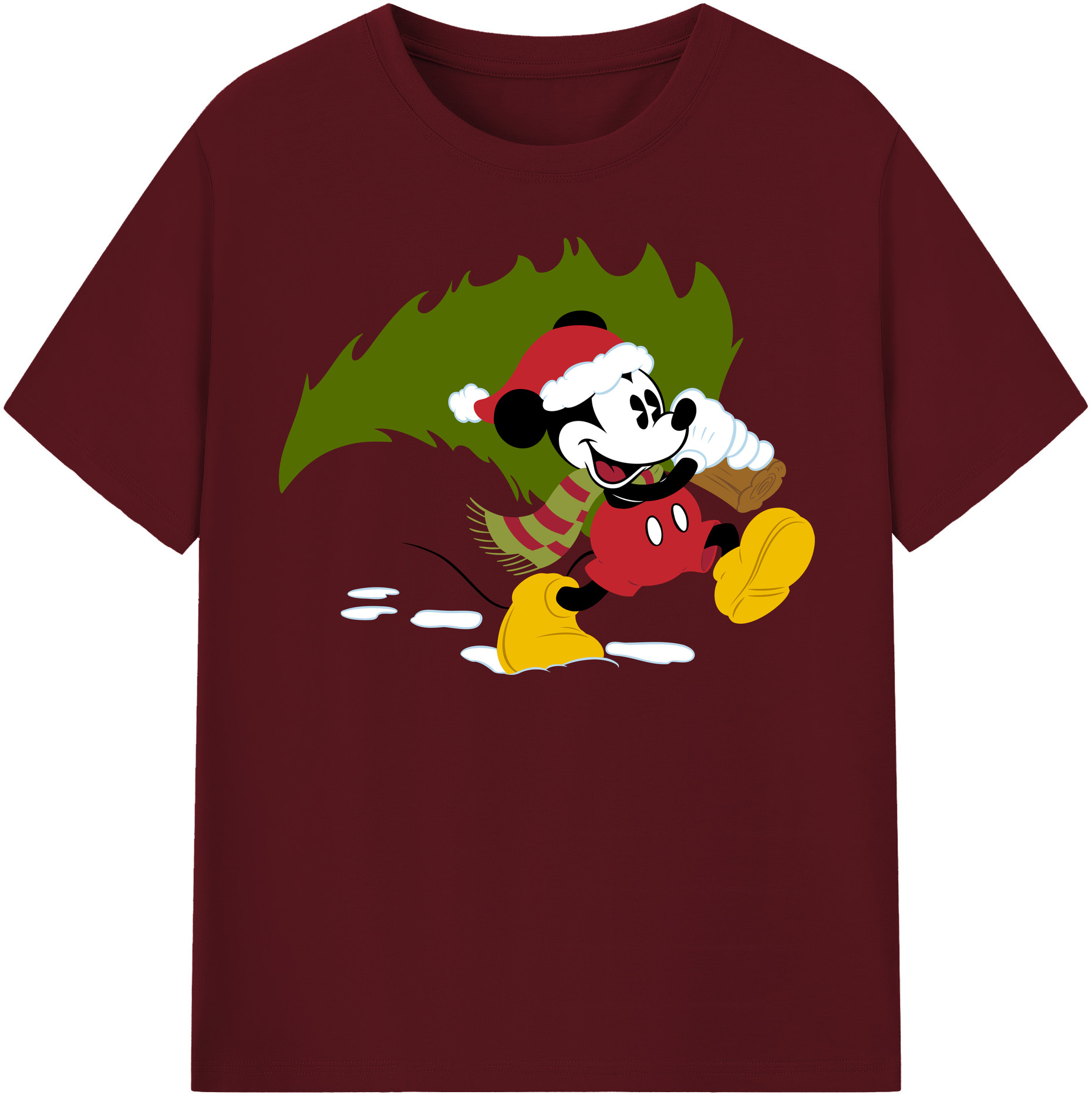 （画像用） ミッキーマウス Mickey Mouse 綿100％半袖Tシャツ（フロントプリント）